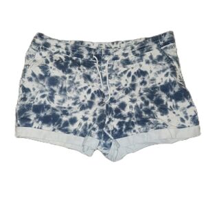 Time and Tru XL Women's Blue Tie Dye Shorts